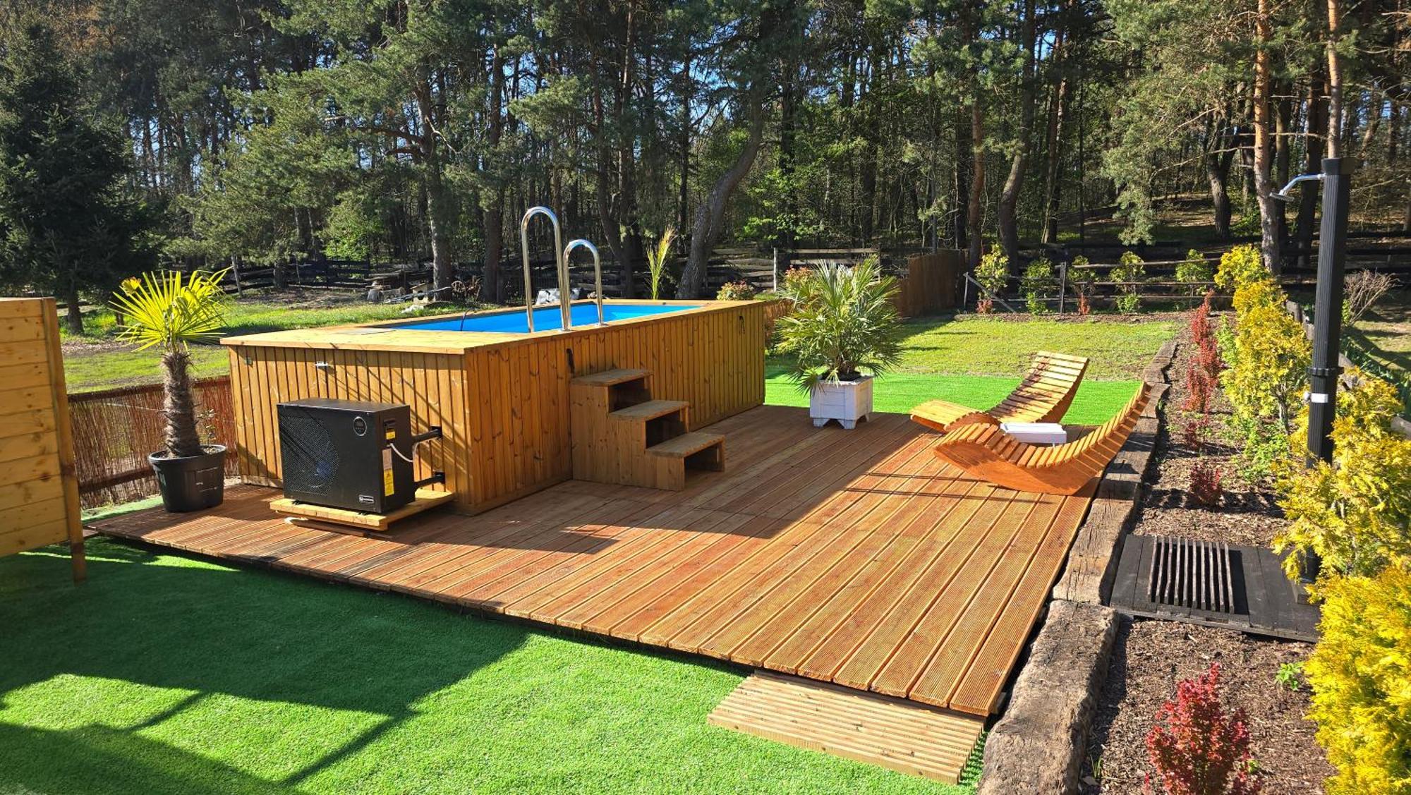 Vip Village Las Woda Rower - Podgrzewany Basen, Balia, Sauna Miedzierza Exterior photo